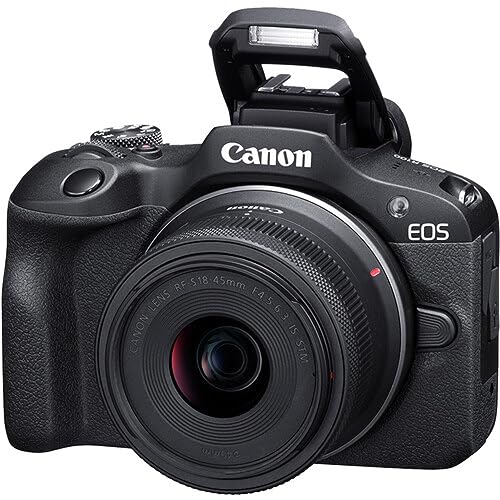 Canon EOS R100 Mirrorless Camera with 18-45mm Lens Bundled with 64GB Memory Card & Camera Bag (3 Items)