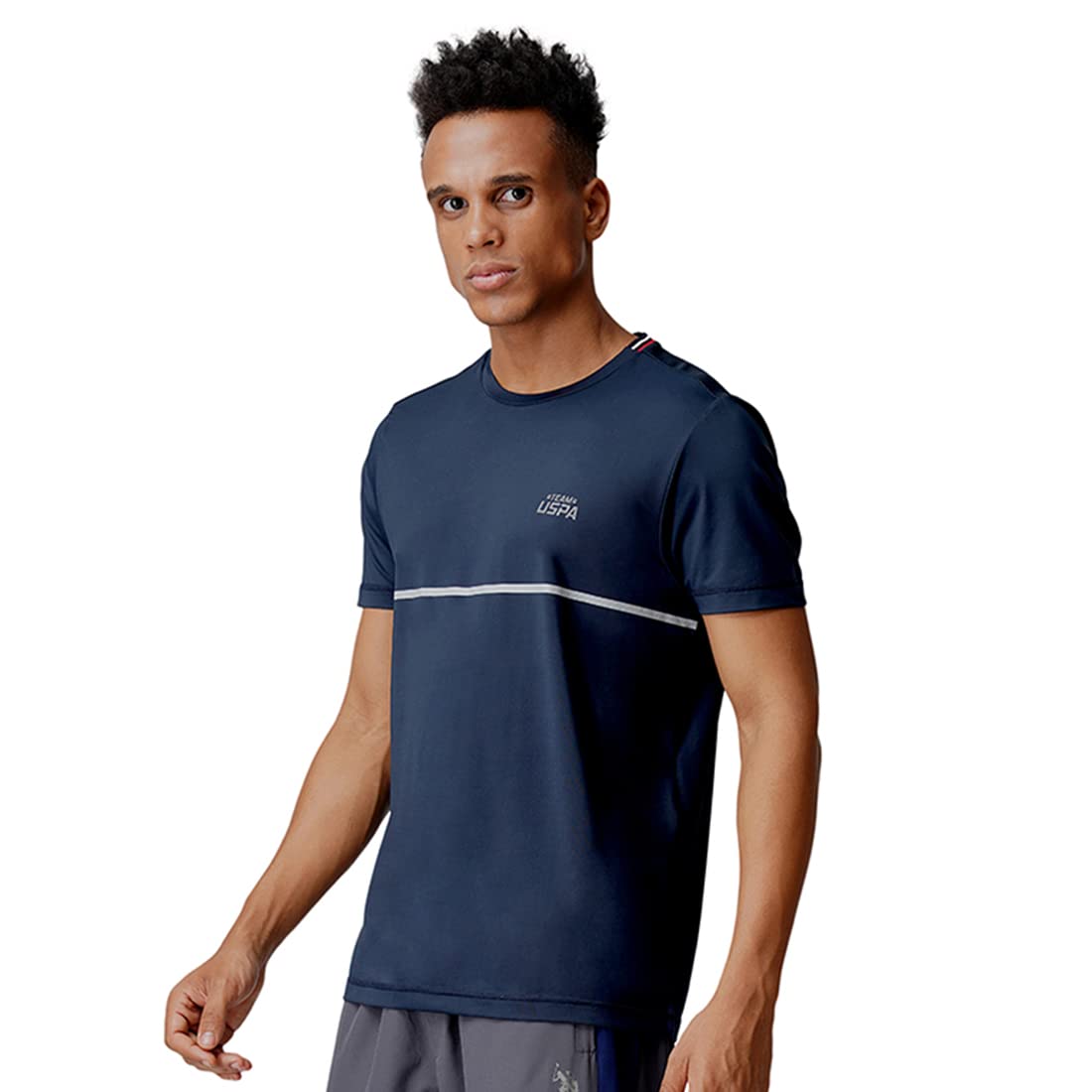 U.S. POLO ASSN. Men's Polyester Regular Fit Activewear T-Shirt Navy M (Pack of 1)