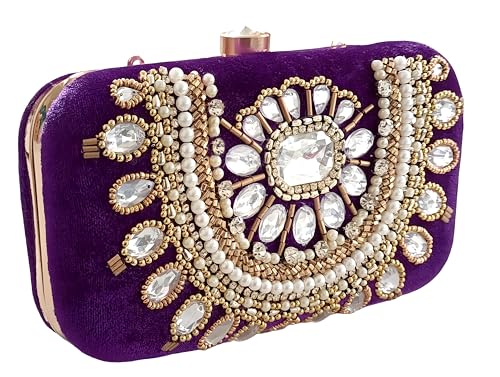 DUCHESS Women's Purple Clutch Purse