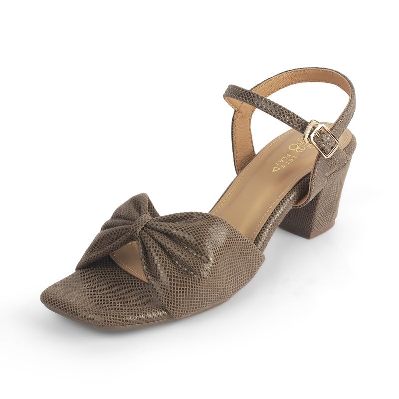 tresmode Trenton Women's Brown Block Heel Sandals in Size 4 UK / 37 EU