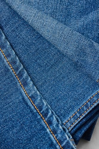 SNITCH Men Casual Jeans | Straight Fit Blue with Smooth Texture & Washed Finish | Durable Cotton Blend Fabric for Everyday Comfort & Versatile Styling