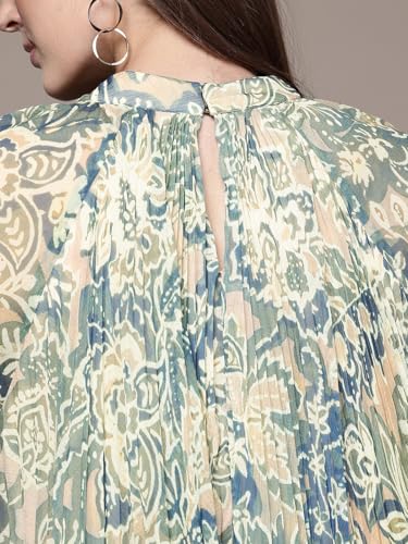 Label RITU KUMAR Full Sleeves Priinted Short Dress