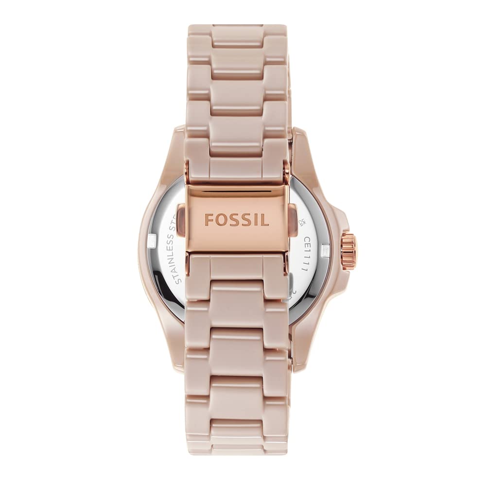 Fossil Analog Ceramic Brown Dial and Band Women's Watch-CE1111