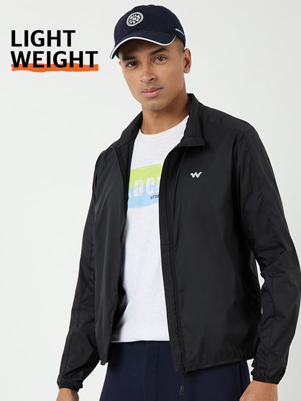 Wildcraft Men Nylon Windcheater| Jacket (Black, XL)