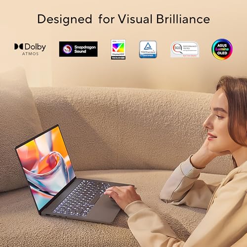 ASUS Zenbook A14 (2026),Snapdragon X2 Elite,NPU Upto 80TOPS,Qualcomm Adreno iGPU,16GB RAM,512GB SSD,FHD+ OLED, 14"(35.5 cm),Win 11,M365 Basic(1Y),Office 24,Iceland Gray,0.99 Kg,UX3407NA-QD226WS,AI PC