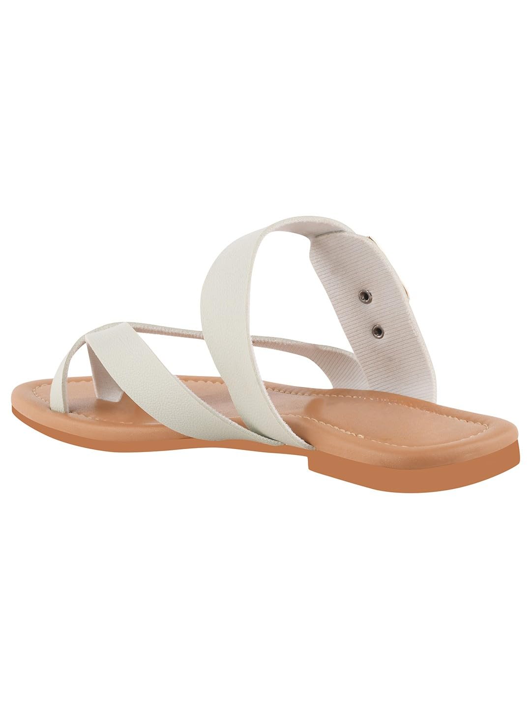 GLEMATOZ Women?s Green Flat Sandals with Lightweight Non-Slip Sole Perfect for Everyday Footwear, Beach, or Vacation EU42