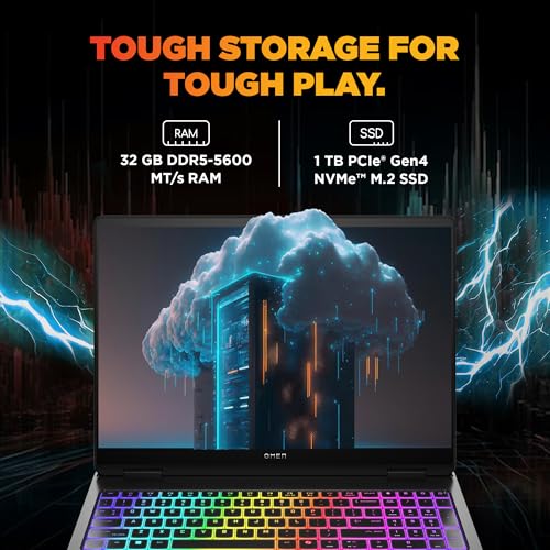 HP Smartchoice Omen 16 Max, AMD Ryzen AI 9 HX 375, 12GB RTX 5070 Ti, 32GB DDR5, 1TB SSD, 2K,165Hz, 400 nits,3ms, IPS, 16''/40.6cm, Win11,Office24, Shadow Black, 2.71kg, ak0070ax, RGB Gaming Laptop