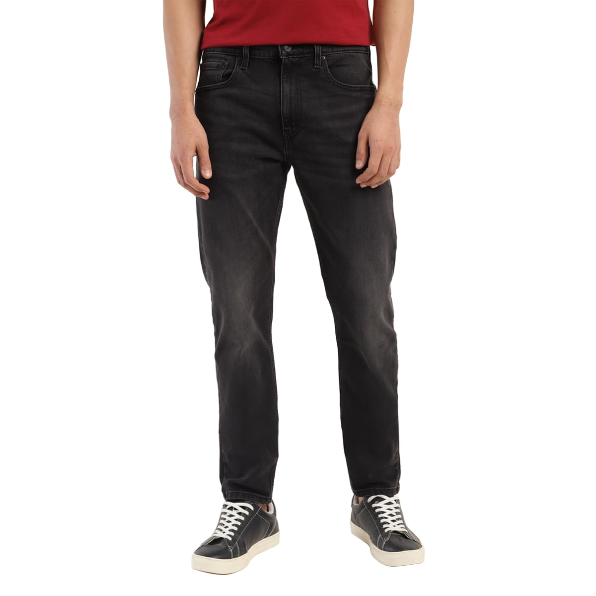 Levi's Men's 512 Slim Tapered Fit Mid-Rise Light Fade Stretchable Mid Rise Jeans Black, 34