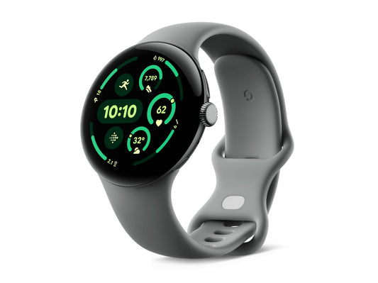 Google Pixel Watch 3 (45 mm) – Android smartwatch with heart rate tracking, advanced running from Fitbit, fitness insights, 24-hour battery – Matte Hazel Aluminium Case – Hazel band – LTE