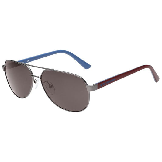Calvin Klein|Grey Full Frame Aviator Sunglasses|100% UV Protected (Uv 400) Red Lens|Men's|Large|Ck 19300 009 59 S