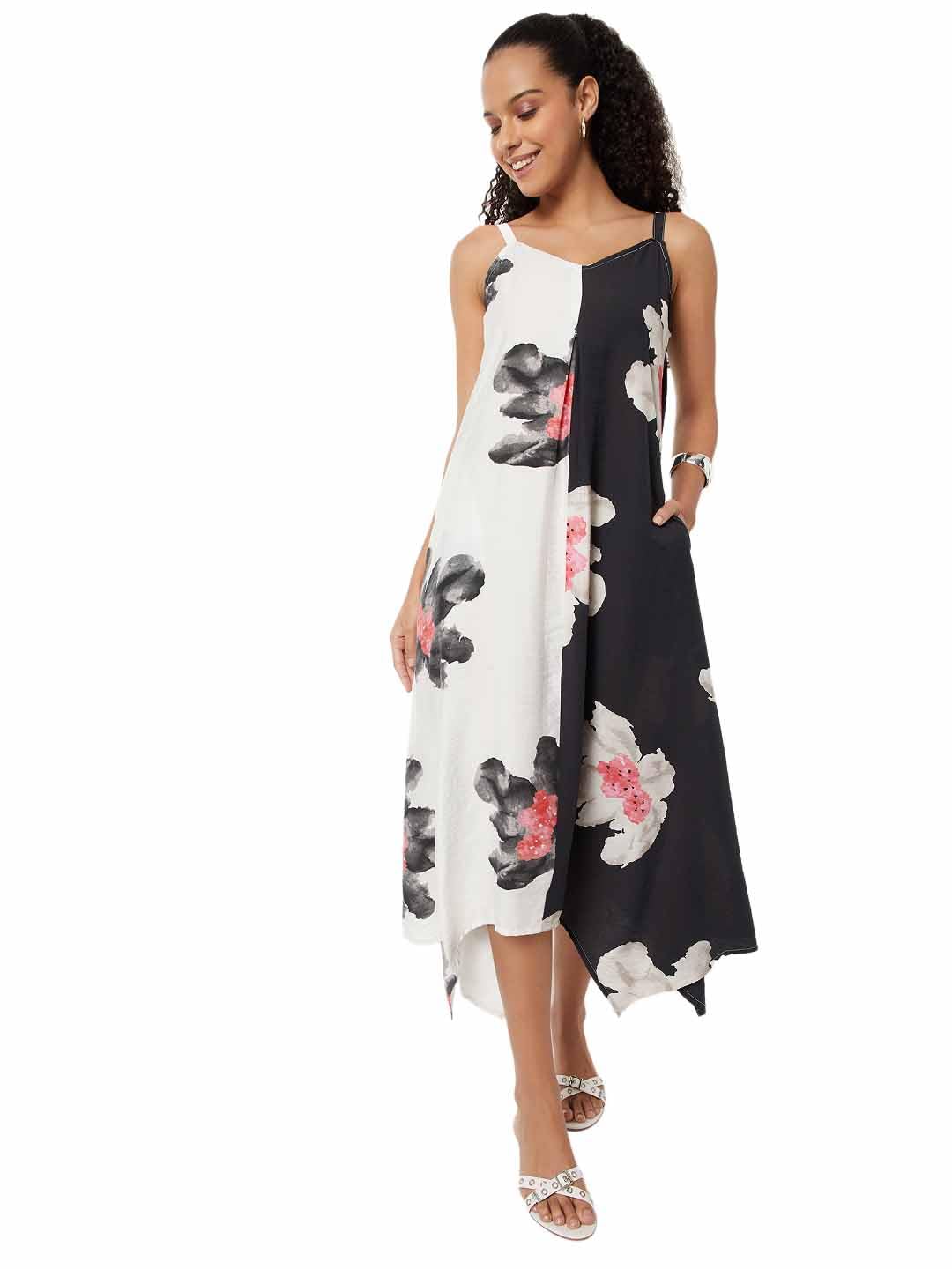 Max Women's Polyester A-Line Below The Knee Dress