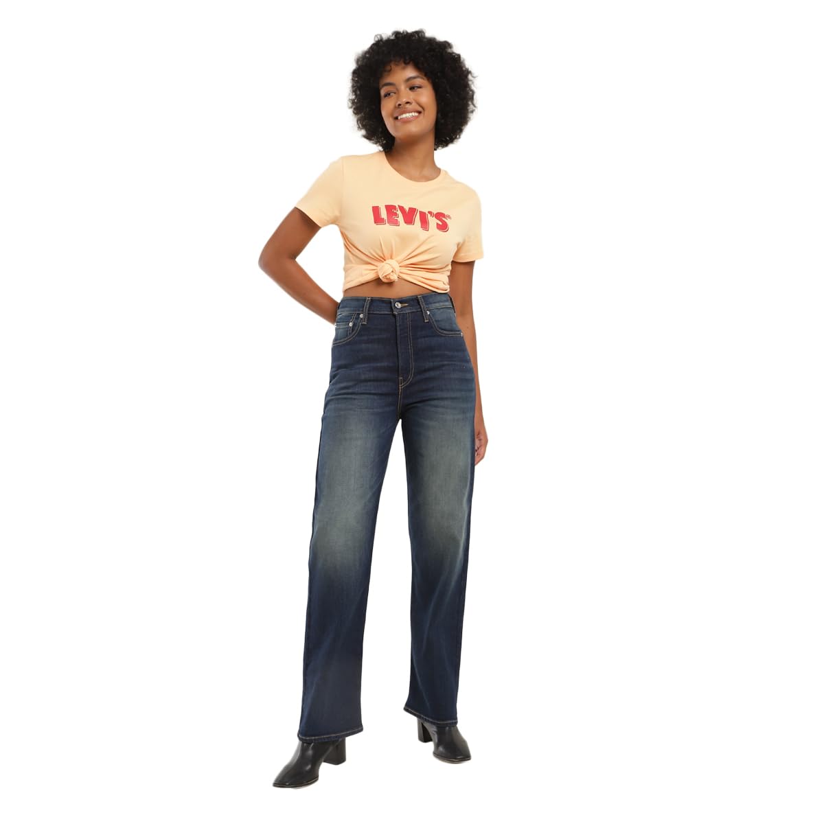 Levi's Women's Straight High Rise Jeans (A7092-0012_Blue, 27