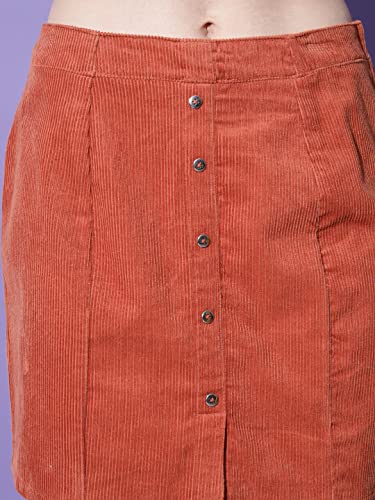 Trend Arrest Rust Cordruoy Skirt