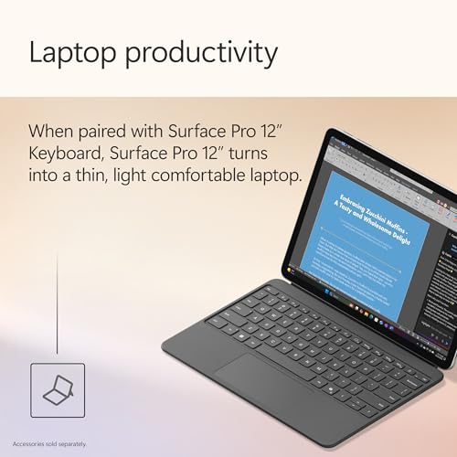 Microsoft New Surface Pro 12" - Windows 11 Home Copilot+ PC - LCD PixelSense Touchscreen - Qualcomm Snapdragon X Plus (8 Core) - 16GB RAM - 256GB SSD - Platinum - EP2-27654