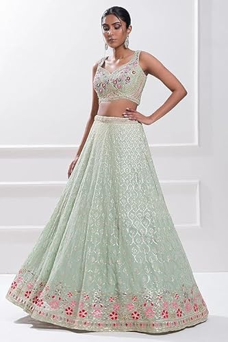 Women's Georgette Embroidery Lehenga Choli with Dupatta | Bridal Wedding Lehenga Choli for women