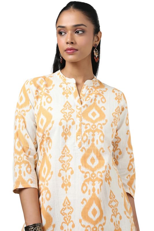 Soch Womens Beige Cotton Flex Ethnic Motifs Tunic
