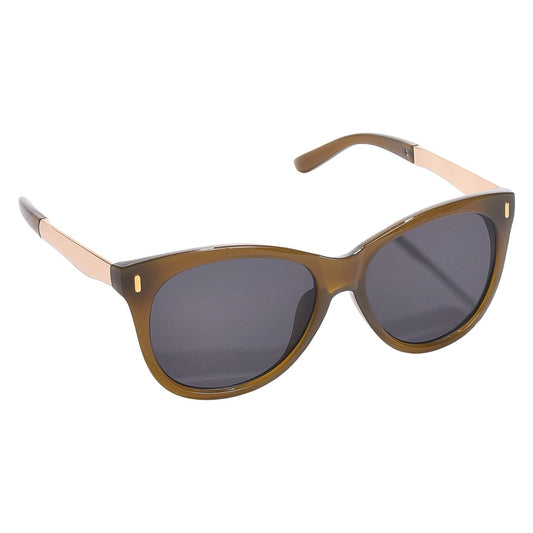 Haute Sauce Brown Wayfarer Sunglasses for Women & Girls | Tinted Black Lens | Goggles, Glasses, Shades, Eyewear, Chasma, Glares for women | accessories for women | Cool, Funky, Stylish ladies sunnies