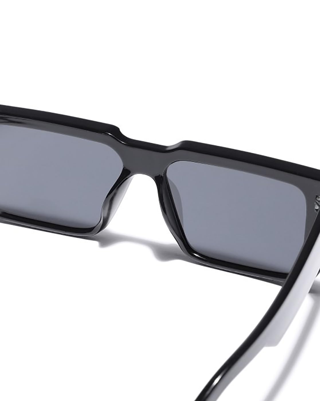 Carlton London Black Toned with Black Polarized Lens Square Sunglasses