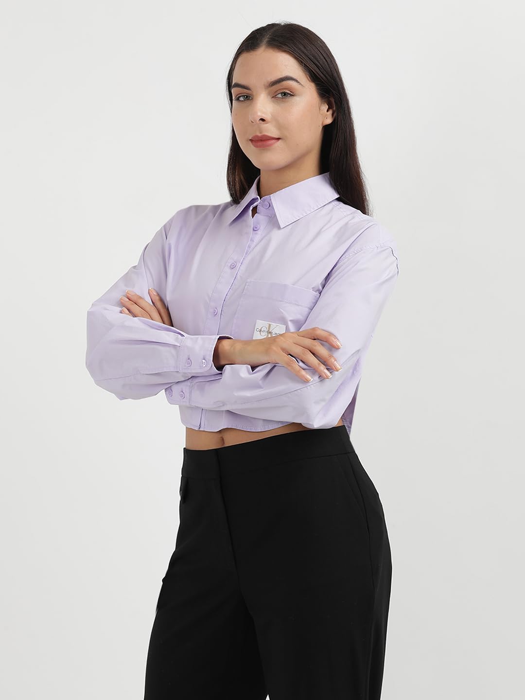 Calvin Klein Womens Purple Color Shirt