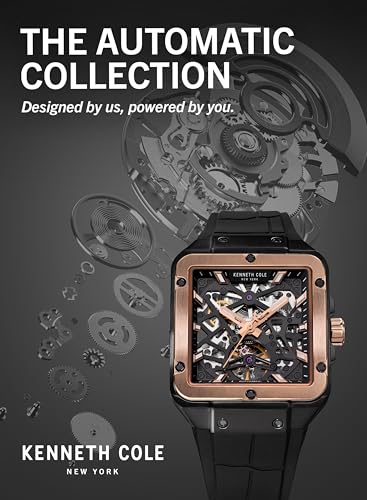 KENNETH COLE Automatic Drop 2 Gun Round Dial Men's Watch | Silicon Strap Material | Watches for Man | Watches for Men Analog - KCWGZ0065403MN