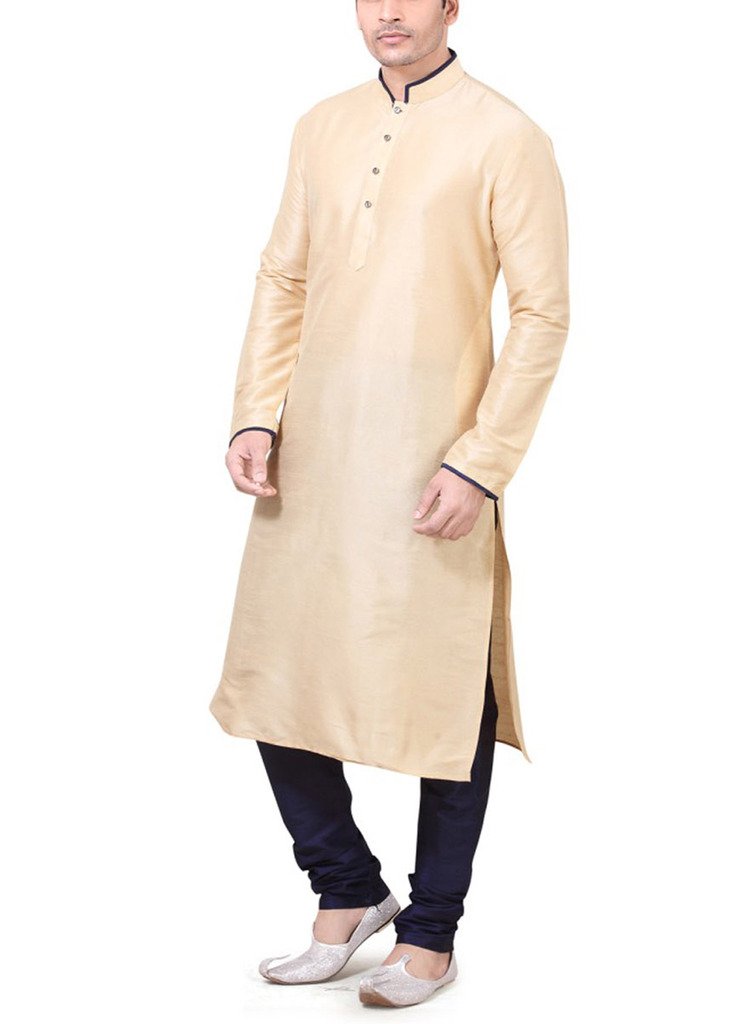 Larwa Men's Ceremony Wear Kurta Pyjama Set Size 42 Beige