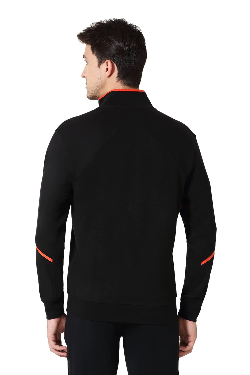 Van Heusen Men Sport Zip Front Jacket - Media Pocket, Breathable_70032_Black_XL