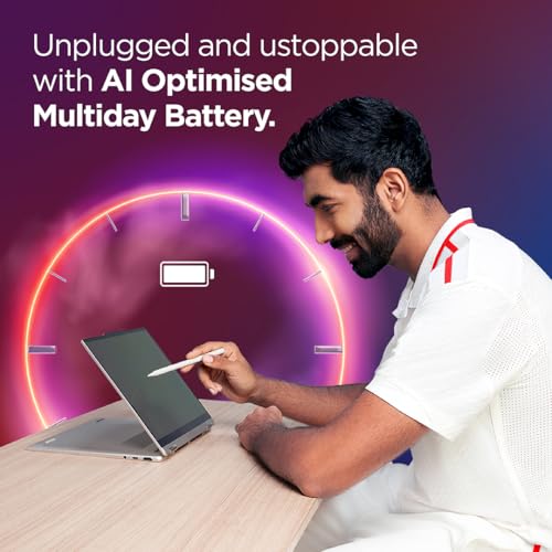 Lenovo Yoga 7 2-in-1 Intel Evo Core Ultra 5 226V (16GB RAM/1TB SSD/14 (35.5cm)/WUXGA OLED/Copilot+ PC/Windows 11/Office Home 2024/Yoga Pen/1Yr ADP/Seashell/1.38Kg), 83JQ000XIN Convertible Laptop