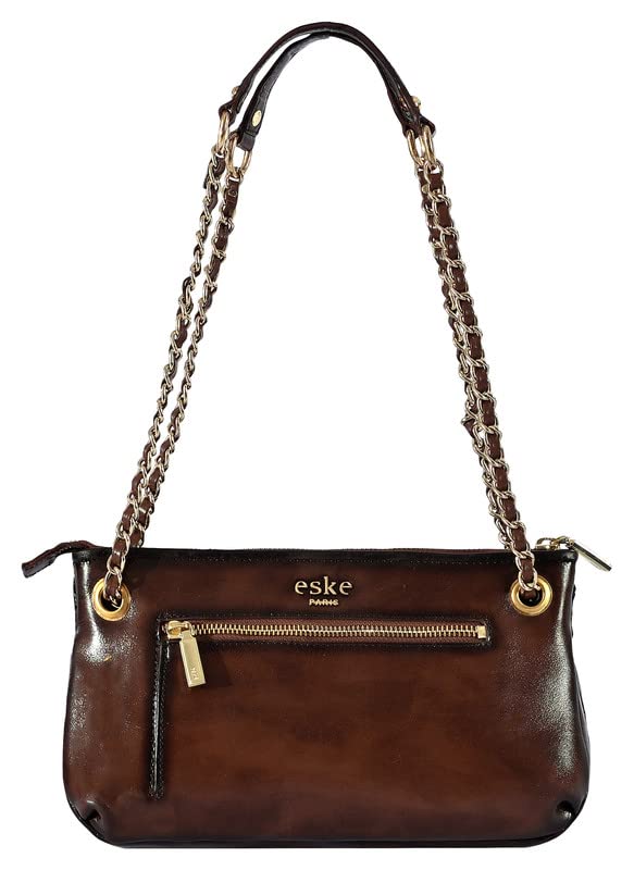 eske Women's Western (Dark Tan Hand-Stitched Braided)