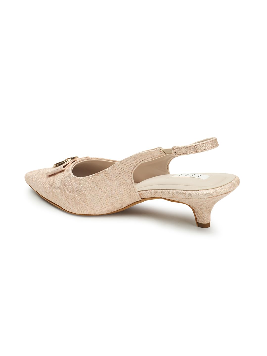 ELLE Women's Backstrap Sandals Colour-Rose Gold, Size-UK 4