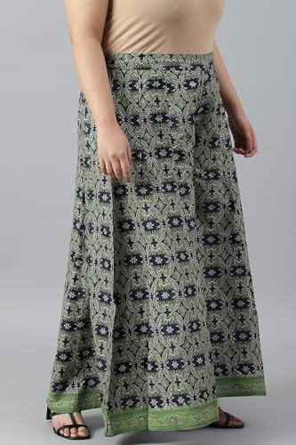 W for Woman Women's Regular Divided Skirt (22AUW62108G-119796_Dark Blue_2XL)