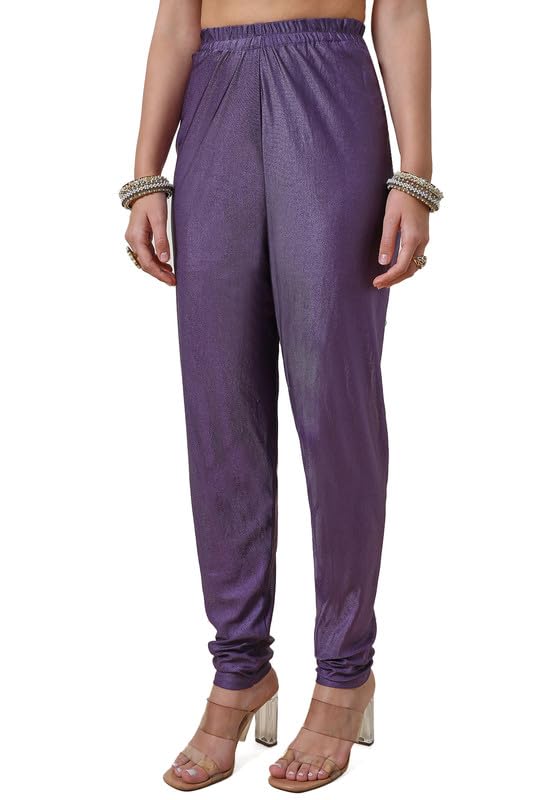 Soch Womens Purple Zari Embroidered Chinon Blend Ethnic Gown