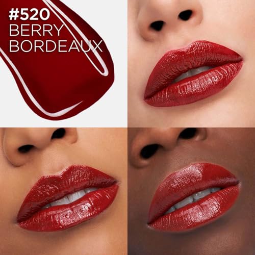 L'Oréal Paris Infallible Laque Resistance Lacquer-Like Shine Finish. 16H longwear lacquer lipstick. High-impact color, zero transfer - 520 Berry Bordeaux, 4ml