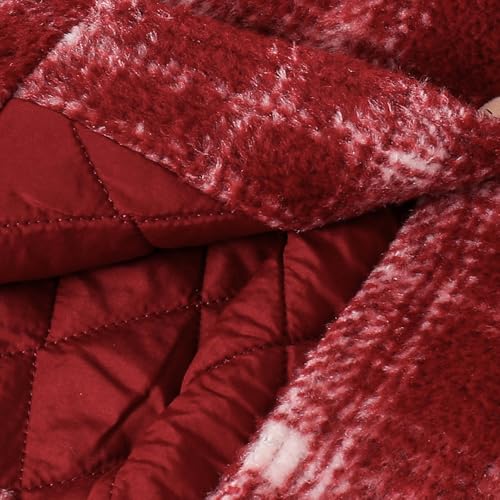 Hopscotch Girls Full Sleeves Red Plaid Peter Pan Long Coat For Ages (18-24 Months)