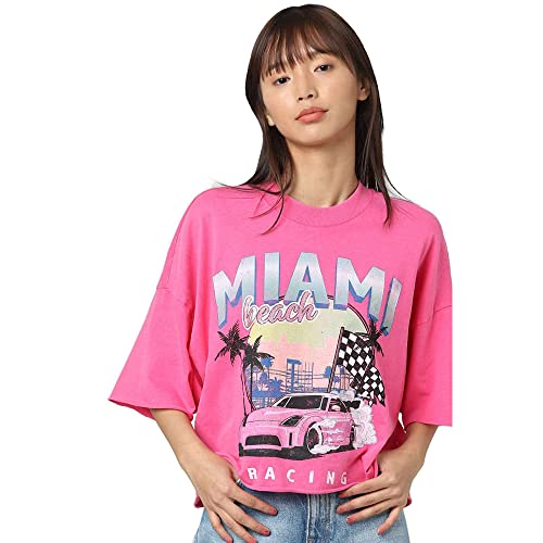 ONLY Oversized T-Shirt (119178201_Fuchsia Purple_L)