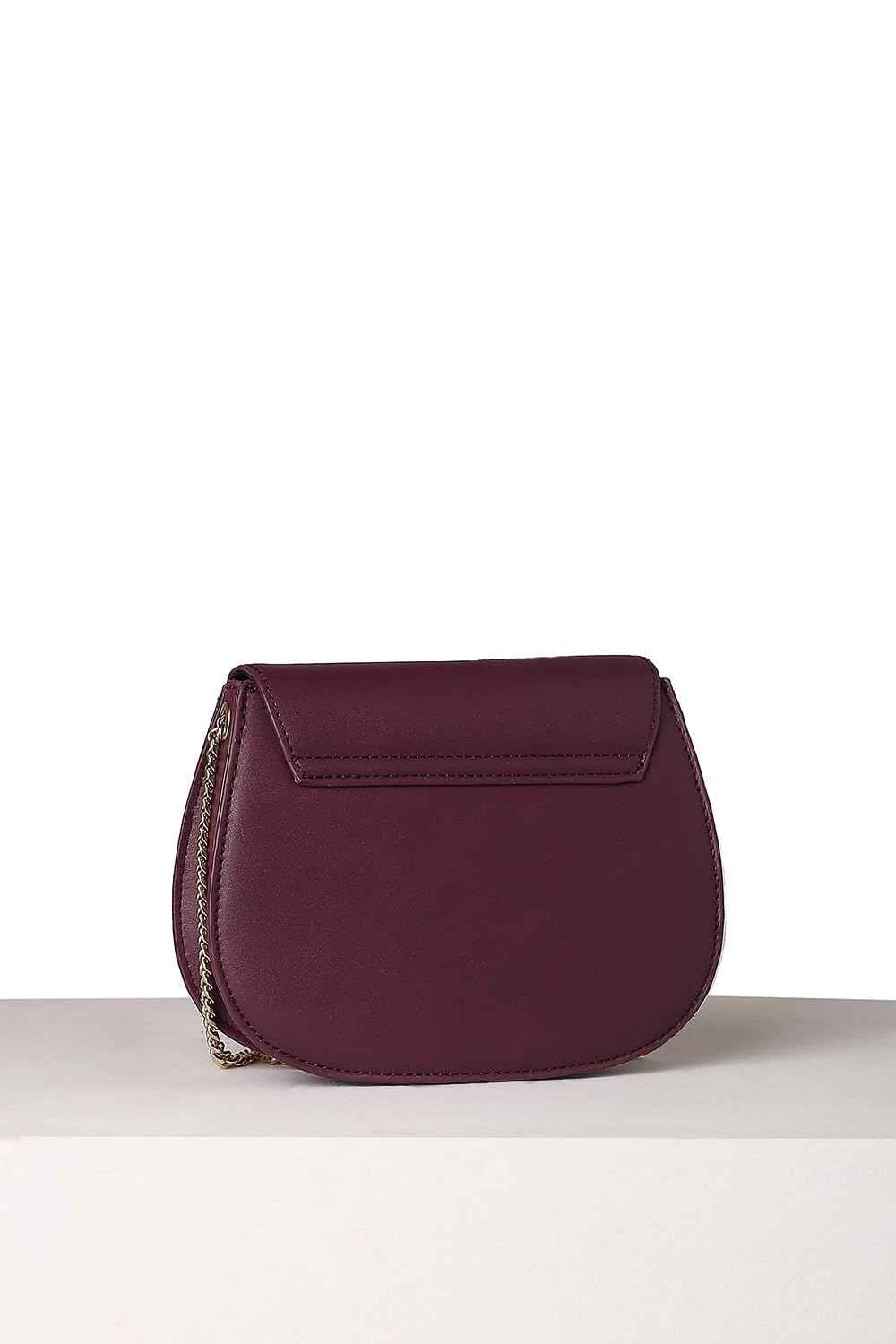 Allen Solly Women's Solid Sling Bag,Burgundy