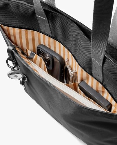 DailyObjects Recycled PET Dual Color Key Tote Bag For Women & Girls | Stylish Ladies Purse for Everyday Essentials | Fits any Laptop Upto 15.6 Inch | Padded Laptop Compartment - (Space Black)