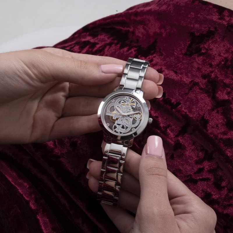 GUESS Stainless Steel Analog Silver Dial Women Watch-Gw0300L1, Silver Band