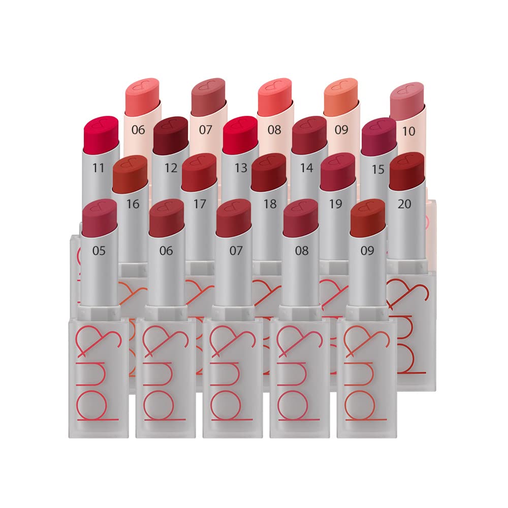Rom&nd Zero Matte Lipstick - Lightweight, Velvety Matte, Buildable, Long-Lasting, Non-Drying - 15 Midnight, 3g