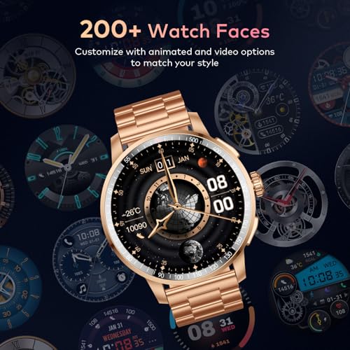 Itel Unicorn Max Smartwatch with 1.43" AMOLED Display, 1000 Nits Brightness, AI Voice Assistant, Bluetooth V5.3, IP68 Waterproof, 200+ Watch Faces, 100+ Sports Modes (Copper Gold)