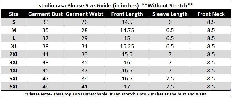 studio rasa Women's Silk Blend Stretchable Short Sleeve Blouse For Festive Wedding Party (Tpwc52337Xl_Bl_Black_X-Large)