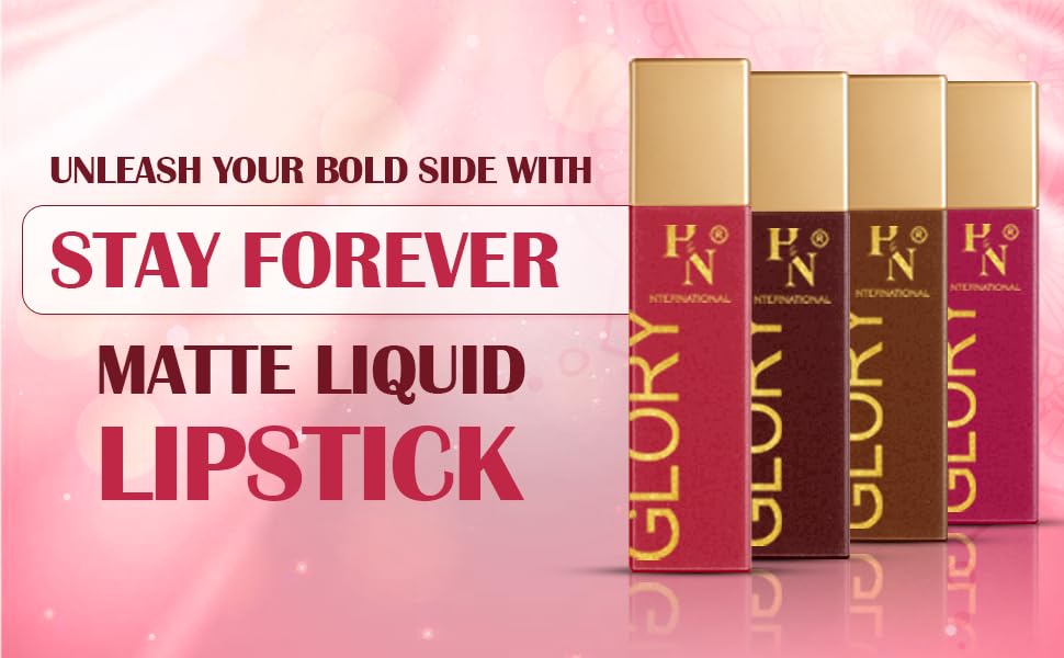 H&N International New Glory Matte Liquid LipColor, 12Hr Long Stay, TransferProof & SmudgeProof, 6ml (Adults)