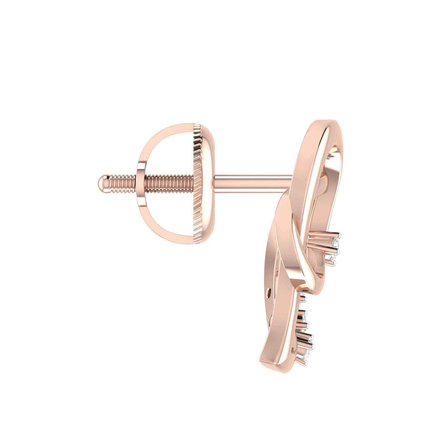 Aucent by PC Jeweller The Yalissa Heart 18k Yellow Gold and Diamond Earrings