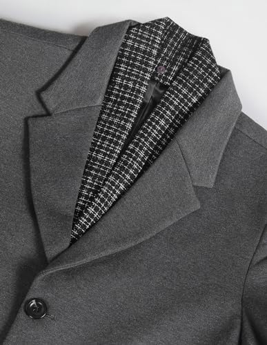 Arrow Notch Lapel Collar Solid Trench Coat