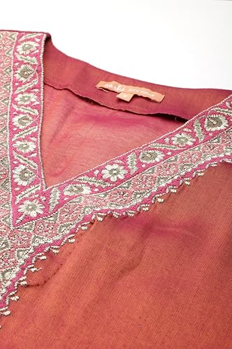 Aarke Ritu Kumar Pink Sitara Kaftan Dress with Camisole