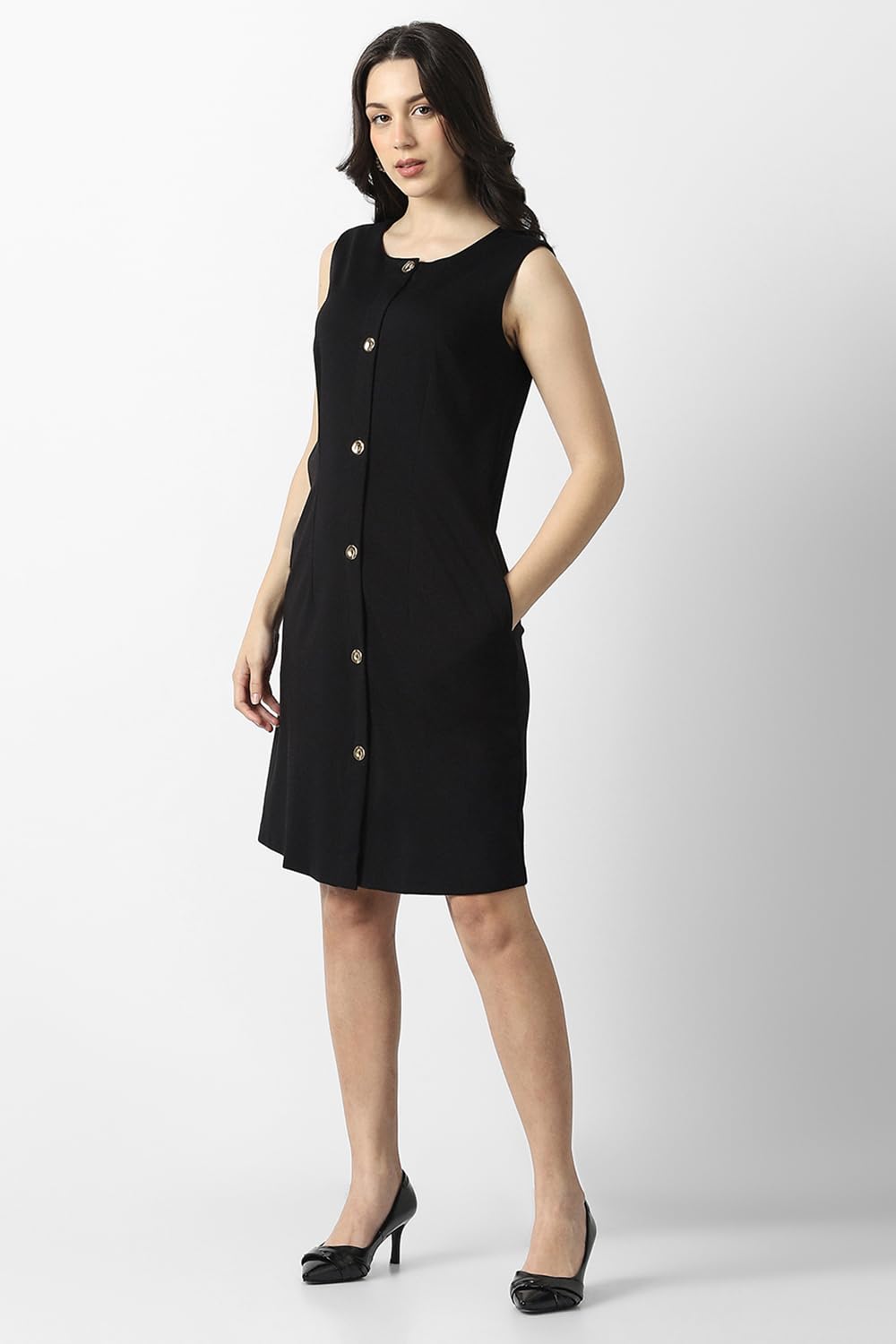 Van Heusen Women's Rayon Modern Above The Knee Dress