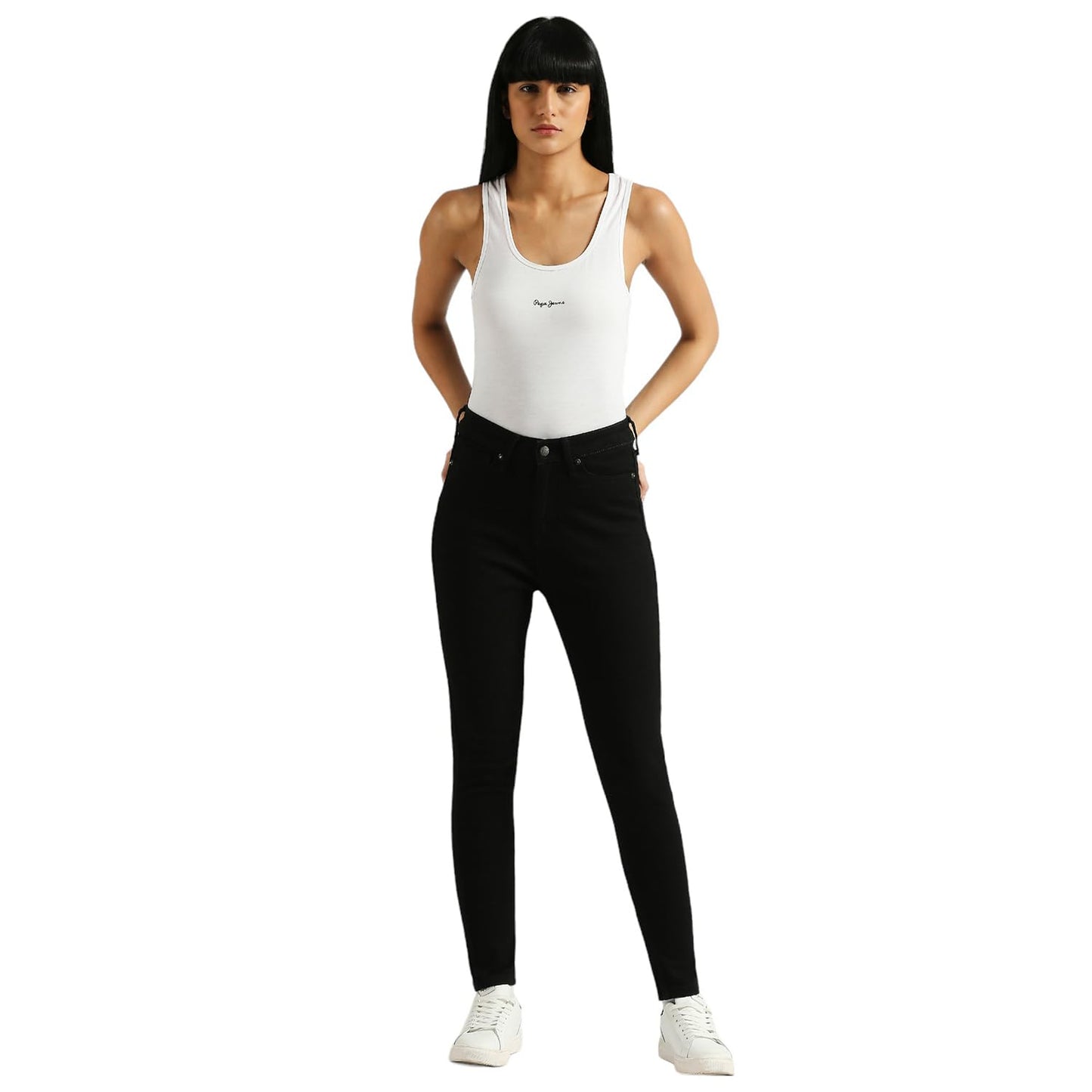 Pepe Jeans Women's Skinny Jeans (PL204750S918_Black Rinse