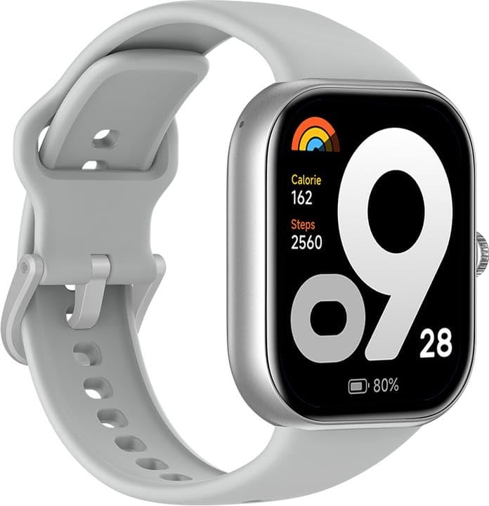 Redmi Move Smartwatch | 1.85" AMOLED (390×450, 600 nits) | Bluetooth Calling | 140+ Sports | 24×7 HR & SPO₂ | AOD | Up to 14-Day Battery | HyperOS (Silver Sprint Strap)