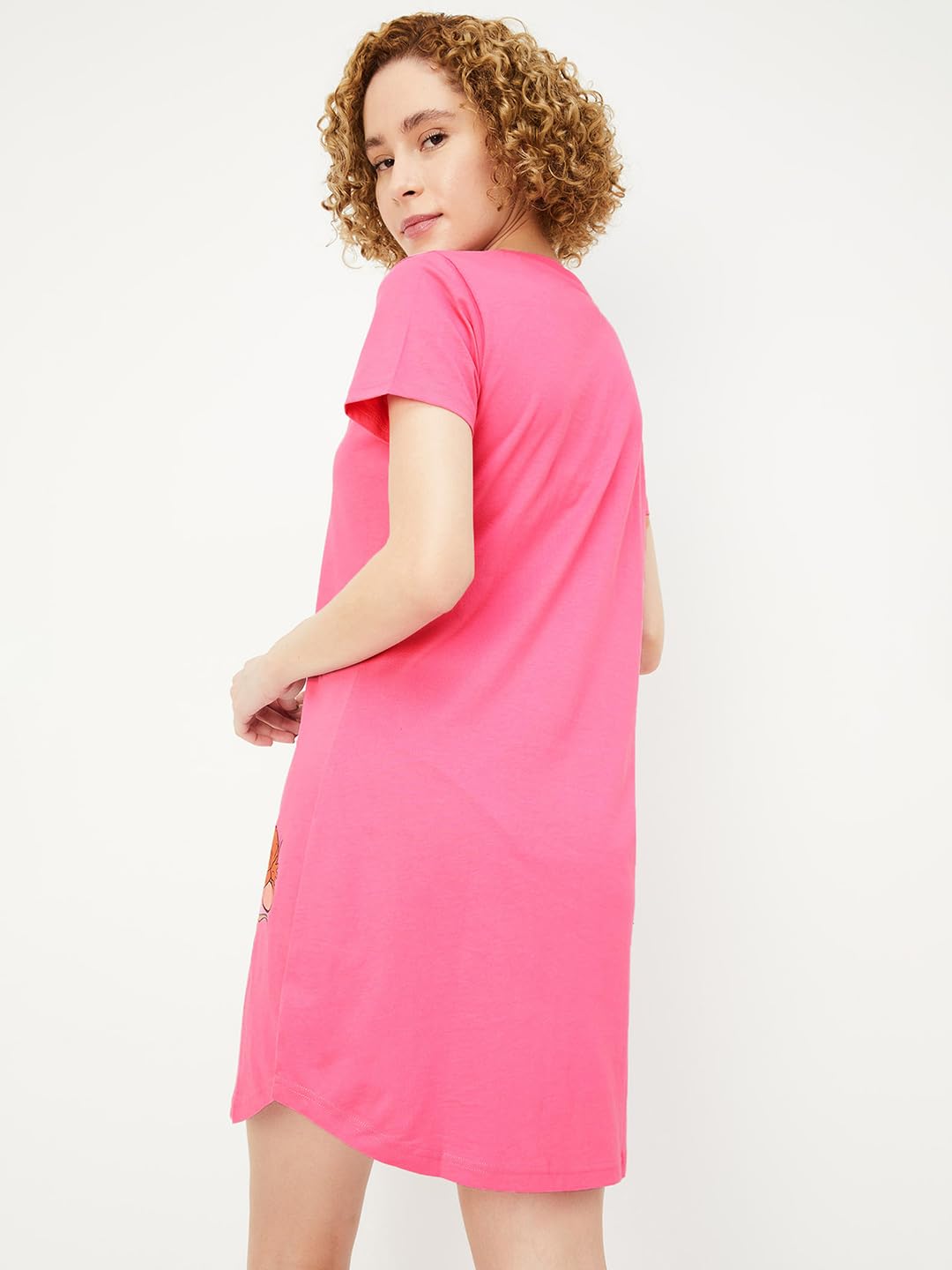 Max Women Tom & Jerry Printed Chemise (SU24CLD04PINK)_XXL