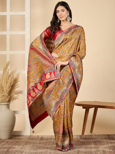 AKHILAM Women's Kanjivaram Woven Soft Silk Saree With Blouse Piece