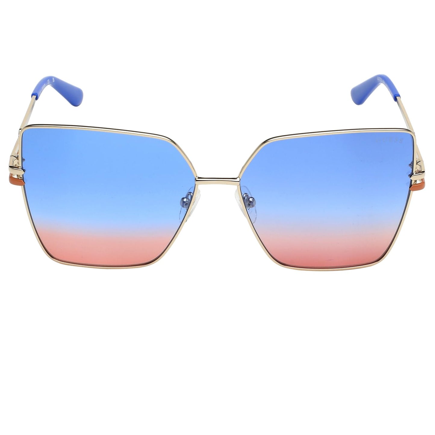 GUESS Women Gu7733 Gold/Gradient Cat Eye Sunglasses Blue One Size